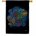 Patio Trasero 28 x 40 in. Neon Halloween House Flag with Fall Double-Sided Vertical Flags  Banner Garden PA3888812